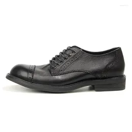 Dress Shoes Black Brown Gentleman Men Brogues Oxfords High Quality Suit Classic Business Genuine Leather