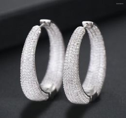 Hoop Earrings Missvikki Design 2022 Women Summer Holiday Party Occasion Top Shiny Cubic Zirconia Fashion Jewelry8751398