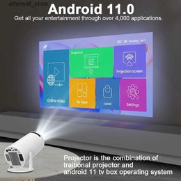 Projectors Magcubic Projector Hy300 4K Android 11 Dual Wifi6 200 ANSI Allwinner H713 BT5.0 1080P 1280*720P Home Cinema Outdoor Projetor Q2403062