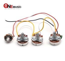 JB Bass Wiring Harness Prewired Kit 250K Pots 2 Volume 1 Tone For Jazz Bass Electric Guitar Parts8485699