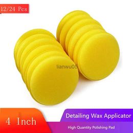 Polishing Pads 12/24pcs Car Polishing Pad Set Car Foam Wax Applicator Pad Sponge Cleaning Detailing Pads Auto Polishing PadL2403