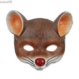 Designer Masks Mouse Animal Masks Halloween Cosplay Mask Party Props 3D Foam Rat Face Half Face Cover Cosplay Props Costumes Accessories