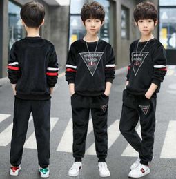 Boys Clothing Sets Autumn and Winter Fashion Sports Suit Children039s Foreign Style Golden Velvet Kids Track Suits 4 6 8 12 Age3935053