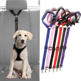 Dog Collars Solid Car Seat Backseat Pet Belt Restraint Harnesses Supplies Dogs Harness Collar