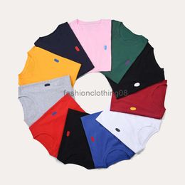 2024SS Brand mens polos tshirts Summer Couple Multicolor Trademark Embroidery Letters Loose Round Neck Cotton ralphs polos Asian size