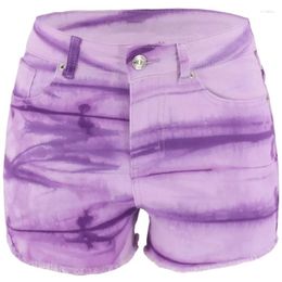 Women's Shorts Summer Women Light Purple High Waist Pencil Jeans Denim Feminino