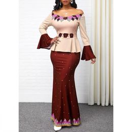 S5XL Plus Size African Long Dresses For Women Clothes Africa Dress Dashiki Ladies Clothing Ankara 240226