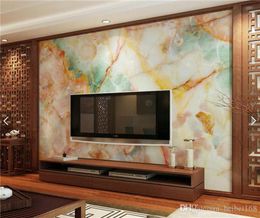 Colourful Marble Paper 3D Po Wall Mural Living Room TV Background Wall Paper Covering Murals Rolls Wall Art Decor1377962