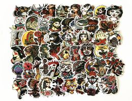 50pcs Vintage Car Stickers No Repeat Comic Cool Sticker Home Skateboard Snowboard Laptop Luggage Motorcycle Guitar Vinyl Waterproo2127758