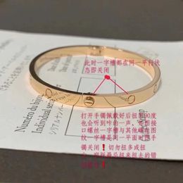 Original 1to1 Cartres High version V-gold plated 18k rose gold love narrow couple bracelet and eternal ring