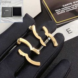 Stud Fashion earrings Stainless Steel Classic Brand Gold Plated Ear Stud Elegant Womens Boutique Jewellery with Box Valentines Day New Earrings 240306