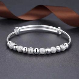 JewelryTop charms Luxury Beads 14K White Gold bracelets Bangles cute for women fashion party wedding jewelry Adjustable