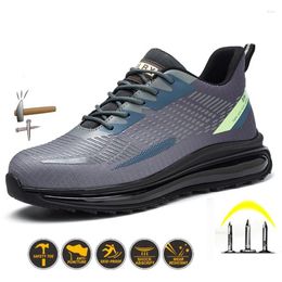 Boots Work Indestructible Safety Shoes Men Steel Toe Puncture-Proof Sneakers Male Footwear Adult