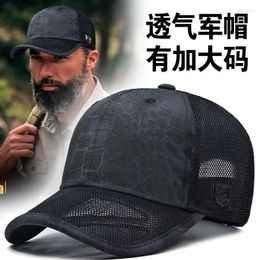 Ball Caps Python Pattern Camouflage Hat Men's Summer Breathable Thin Type Sunscreen Sun Outdoor Camping Peaked Cap Mesh