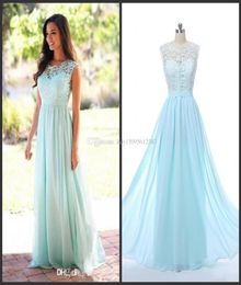 The real picture 2017 Cheap Coral Mint Green Long Junior Bridesmaid Dress Lace Chiffon Country Style Beach Bridesmaid Dresses Form1435895