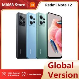 إصدار Global Xiaomi Redmi Note 12 4G Smartphone NFC 6.67 inch 120Hz Screen Snapdragon 6225 Pro 33W Fast Charge 5000mah 0Hz