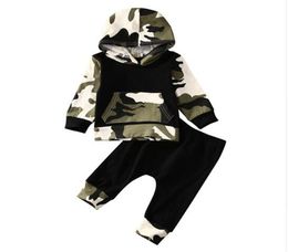 Mikrdoo Autumn Winter Style Infant Clothes Kids Baby Boy Clothing Sets Camouflage Camo Hoodie Tops Long Pants 2Pcs Outfits Cotton 8643056