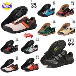 Cycling Footwear Men Speed Road Bike aSneakers Flat Carbon Cycling Shoes MTB Cleats Women Mountain Bicycle Shoes SPD Pedals Racing Biking Footwar GAI