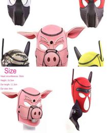 NXY Adult toys Dog Pig Head Hood Rubber Slave Bondage Mask BDSM Adults Sex Toys SM Flirting Games Puppy Play s Pup5145939