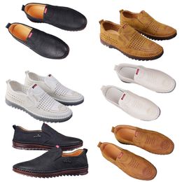Casual shoes for men's spring new trend versatile online shoes for men's anti slip soft sole breathable leather shoes man 44