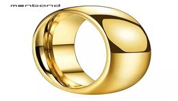 Gold Wedding Band Men Women Tungsten Couple Rings Dome Band High Polish 6MM 8MM Comfort Fit Record Name Date 2202095498076