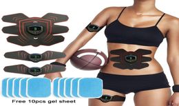 Abdominal LCD Display Muscle Toner Rechargeable Abdominal Toning Belt Muscle Training Gear ABS Stimulator Trainer with10pcs g2590685