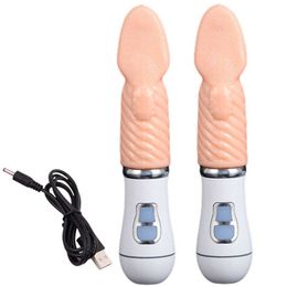 Sweet Tongue Charging Electric Frequency Conversion Vibration Swing Female Masturbation Instrument Vibrating Stick Sex Toys Products 231129
