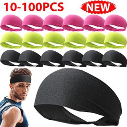 10-100PCS Sport Hairbands Head Band Yoga Headbands Headwear Headwrap Sweat Hair Head Band Outdoor Breathable Sport Yoga Headband 240226
