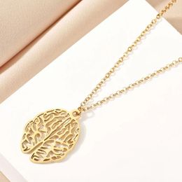 Pendant Necklaces CHENGXUN Neurology Brain Necklace For Women Girls Stainless Steel Psychologist Charm Neck Chain Biology Jewelry Gift