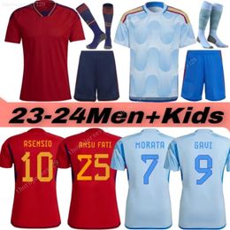 2023 2024 Spaniens Fußballtrikots PEDRI LAMINE YAMAL PINO MERINO RODRIGO SERGIO M.ASENSIO FERRAN Männer Kinder und Frauen HERMOSO REDONDO CALDENTEY 22 23 24 Fußball