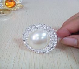 Ivory Pearl With Two Layers Rhinestone Table Napkin Ring For Wedding Banquet Party el Home Decoration Use1018358