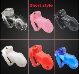 Factory Price Short HT V2 100% Bio-sourced Resin Male Device Cock Cage With 4 Arc Penis Ring Adult Bondage Sex Toy 6 Colour A2392452814
