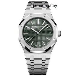 Montre Movement Watches AP Watch Royal Oak Series 15510ST Chequered Green Plate Precision Steel Mens Fashion Leisure Business Sports Automatic Mechanical Watch