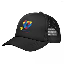 Berets Autism Awareness Baseball Cap Summer Breathable Mesh Hat Sport Sun Protection Shield Men's Caps