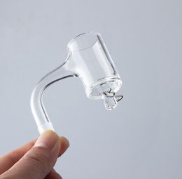 Full Weld Bevelled Edge Smoke Quartz Enail Banger Nails With Metal Retainer Clip For Glass Bongs5971814