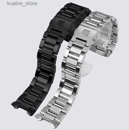 Watch Bands 22mm 24mm Strap FOR Calera Series Solid Stainless Steel band Accessories Steel Silver wristband L240307