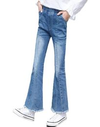 Girl Flare Jeans Denim Boot Cut Pants Trouser Solid Kids Teenage Spring Autumn Children039s For Girls 4 6 9 12 14 Years9711264