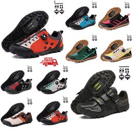 Cycling Footwear Men Speed Road Bike Sneaakers Flat Carbon Cycling Shoes MTB Cleats Women Mountain Bicycle Shoes SPD Pedals Racing Biking Footwar GAI