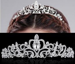 2019 Luxury Elegant Crystal Bridal Crown Headpieces Woman Tiaras Hair Jewellery Ornaments Hairwear Bride Wedding Hair Accessories2619613