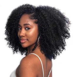 Afro Kinky Curly Clip In Human Hair Extensions 4B 4C Clip Ins Mongolian Remy 7 Pieces Full Head Dolago86004938177812