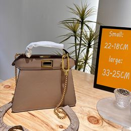 large tote bag designer handbags high quality shoulder Tote Fashion Tote luxury bag Travelling Bags buckle design Golden Chain Two sizes Multilevel space Lady Purses