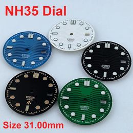 Watch Repair Kits 31.0mm NH35 Dial S Blue Luminous Suitable For Movement Accessories Tool