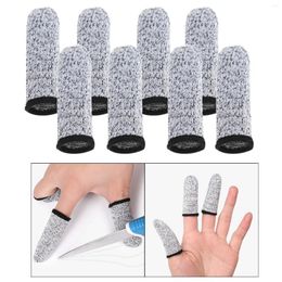 Knives 8pcs Safety Reusable HPPE Finger Cots Cut Resistant Glove Life Extender Sleeves Covers For A Full Thumb Gardening Gifts