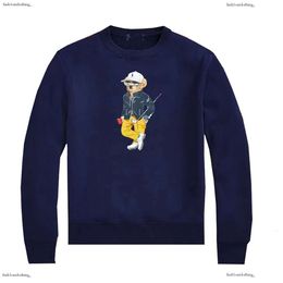 Ralphs Polo Hoodie Laurens Hoodies Druckmann losen runden Hals Plüsch Langarm Pullover Polos Hemd T-Shirt Cartoon Bär Maglion 330