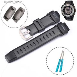 Watch Bands Resin band For Casio Pro Trek Prg 260 500 Prw 2000 2500 5 Strap Mens Waterproof Pin Buckle Accessories L240307