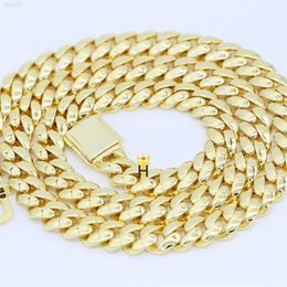 Wholesale 18k Gold Plated Custom Gold Cuban Link Chain 8mm 12mm Miami Cuban Chain Necklace