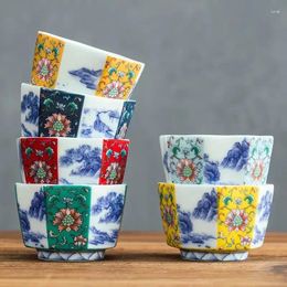 Cups Saucers Jingdezhen Unusual Beautiful Porcelain Cupel Vintage Cute And Different Tea Ceramic Glaze Aesthetic Cup Accessories