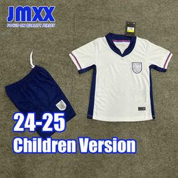 JMXX 24-25 England Child Soccer Jerseys Kit Home Away Kid Uniforms Jersey Football Shirt 2024 2025 Top and Shorts Children Version