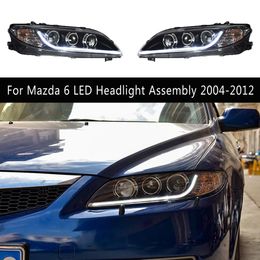 Car Styling Daytime Running Lights Streamer Turn Signal Indicator For Mazda 6 LED Headlight Assembly 04-12 Front Lamp Auto Parts