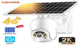 Other CCTV Cameras 4G Sim Solar Panel Camera 4MP 2K WiFi Wireless Outdoor Surveillance PTZ IP Cam Battery Long Standby Floodlight 1282469